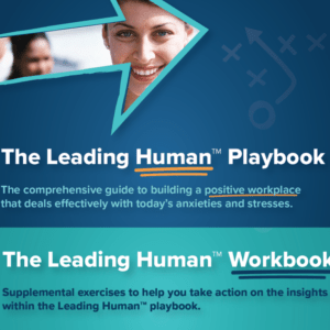 Cover image for a workbook and playbook called Leading Human